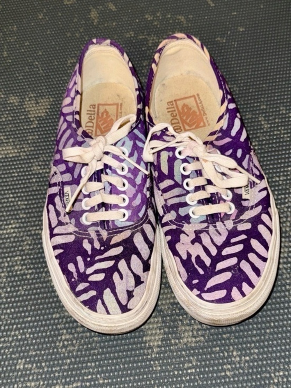 Vans Purple and Lavender Zebra-Pattern Canvas Sneakers